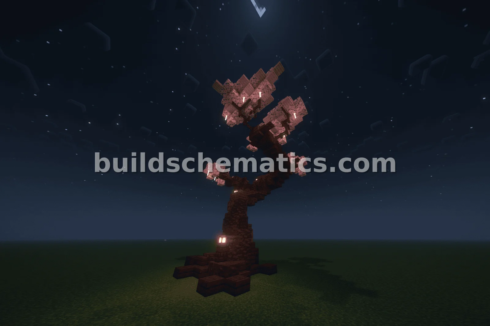 Large Cherry Blossom Tree with Magical Lighting — view 5