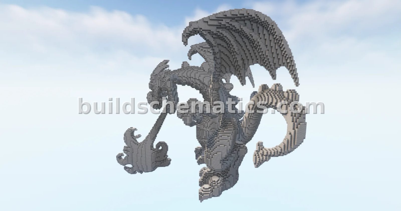 Dragon God Statue Minecraft Build — view 3