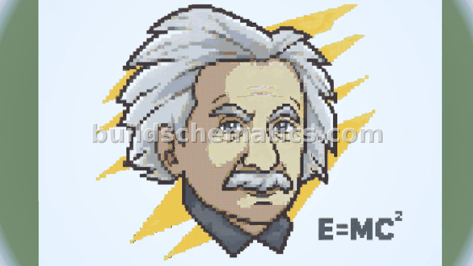 Albert Einstein Pixel Art Sculpture