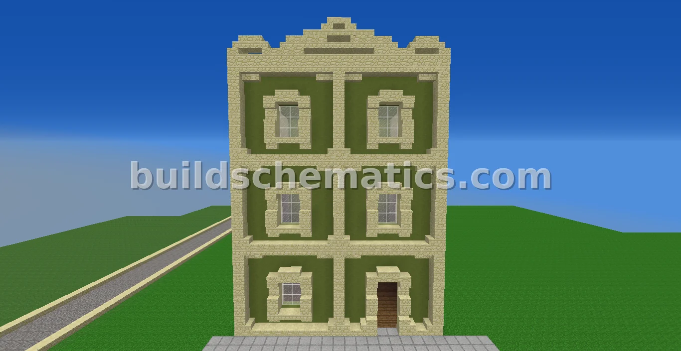 Tall Green House for Old City