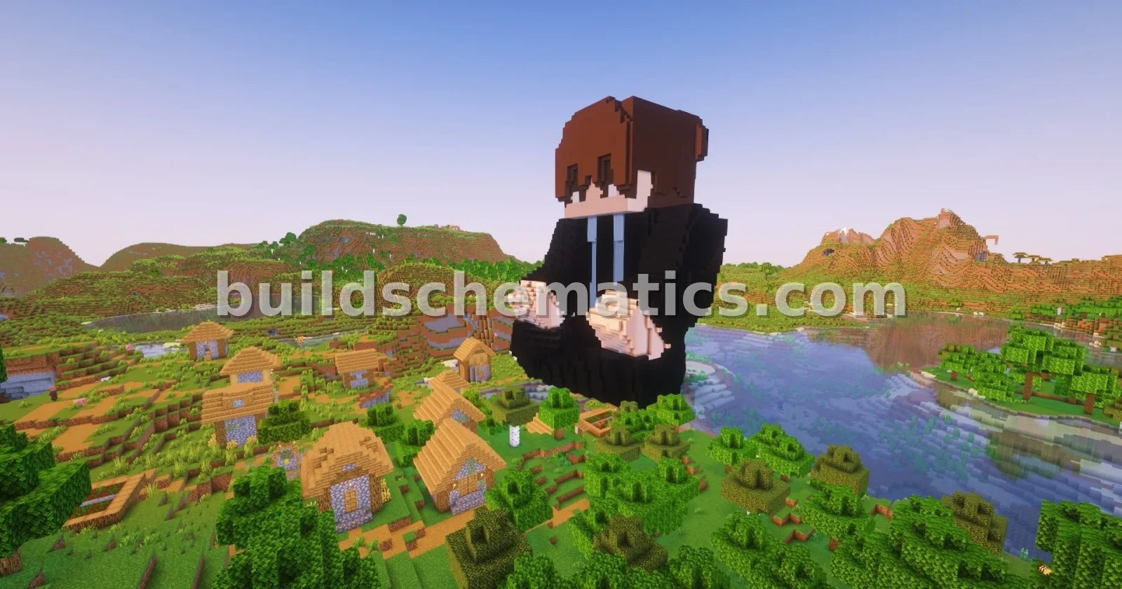 3D eo_patrick Statue Minecraft Build — view 3