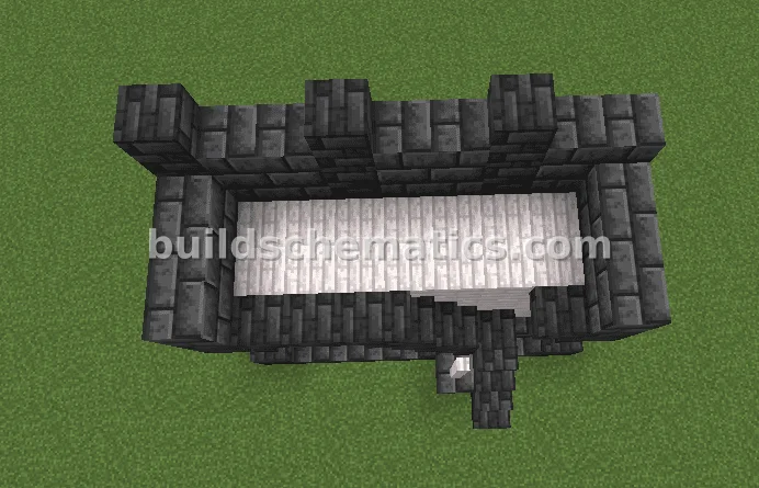 Black And White Castle Wall Section — view 2