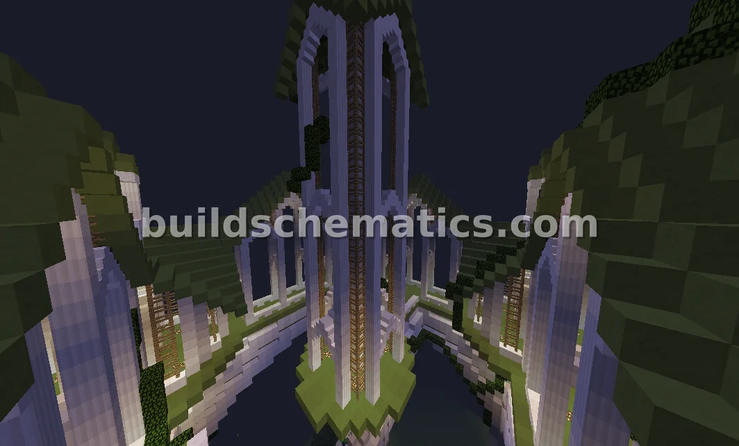 Ancient Green Temple Structure — view 4
