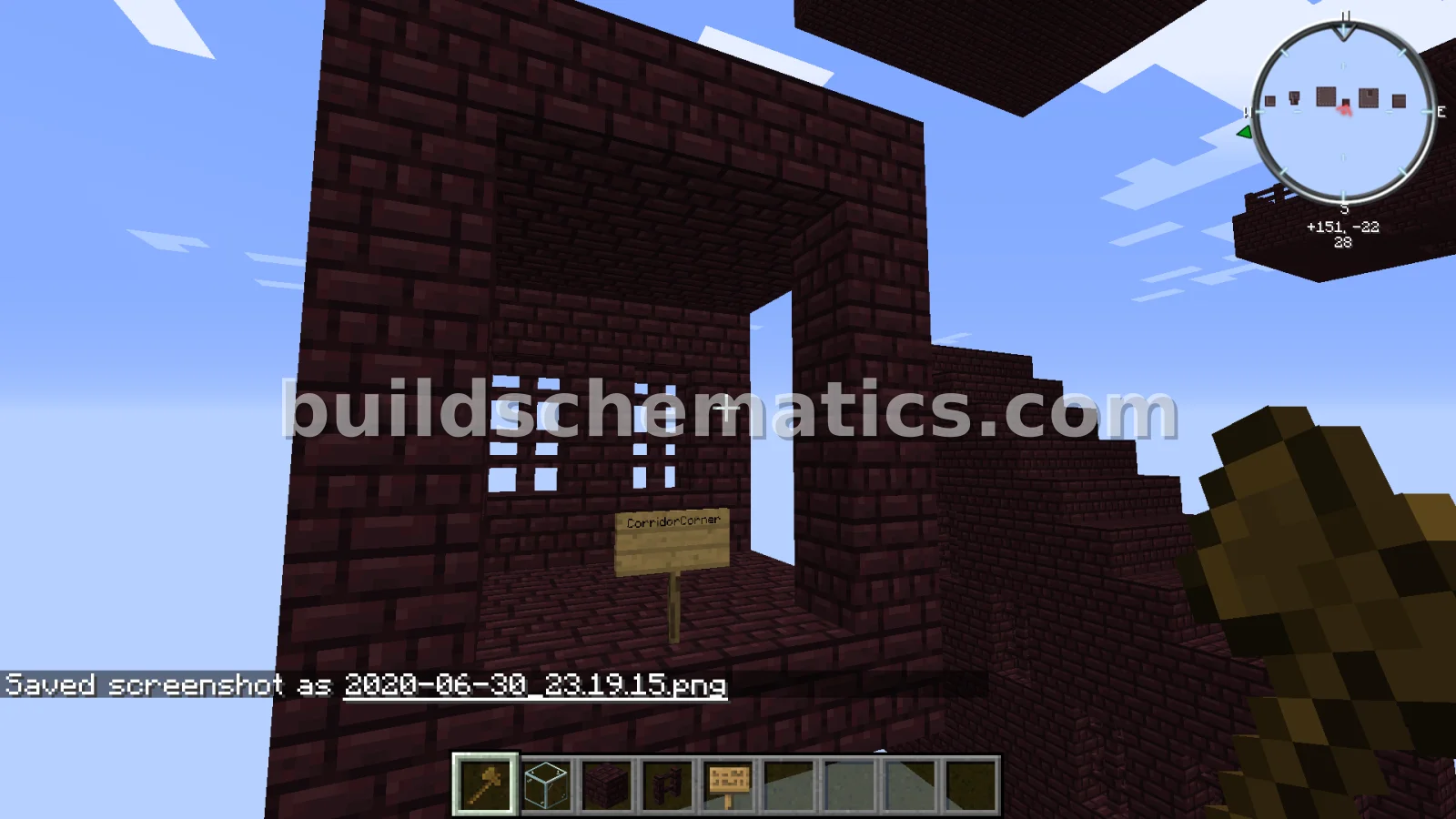 Nether Fortress Corridor Corner Section