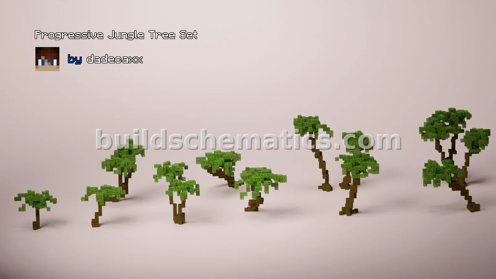 Custom Jungle Tree Asset Pack for Minecraft Landscaping