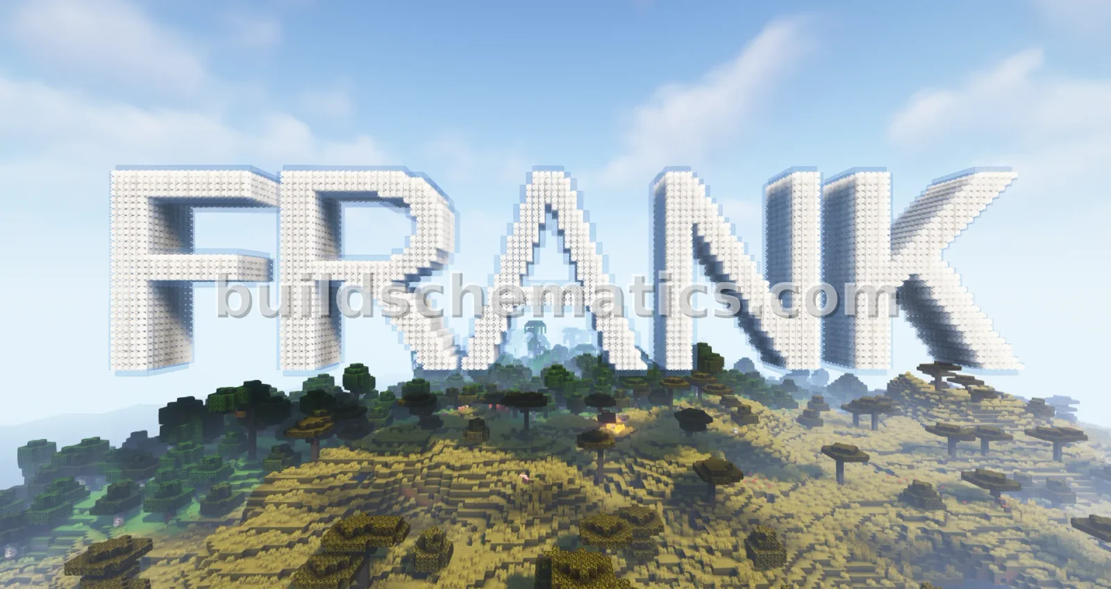 Frank Nameplate in 3D Block Letters