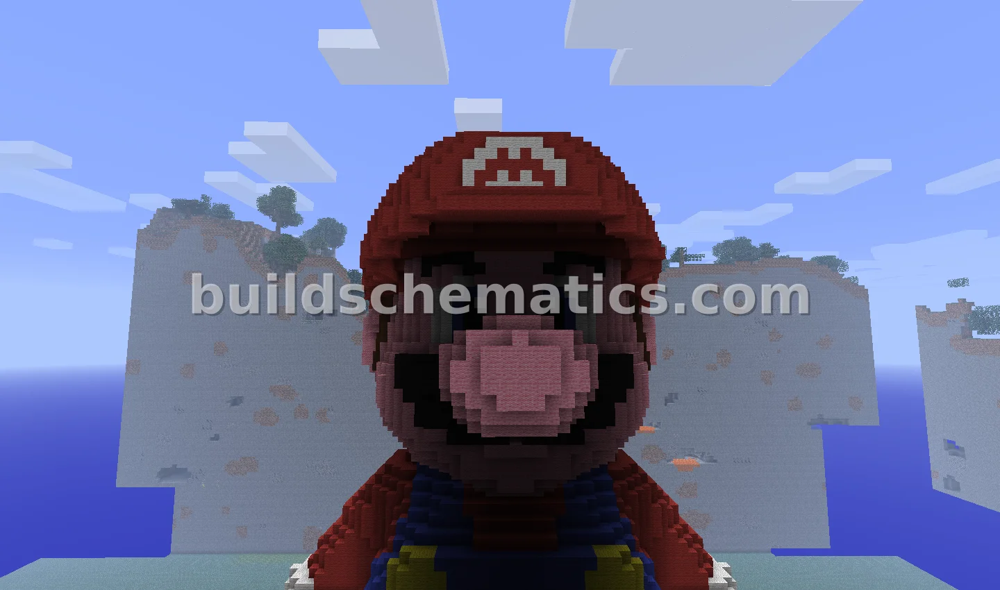 Pixel Art Mario Statue - 80 Blocks High
