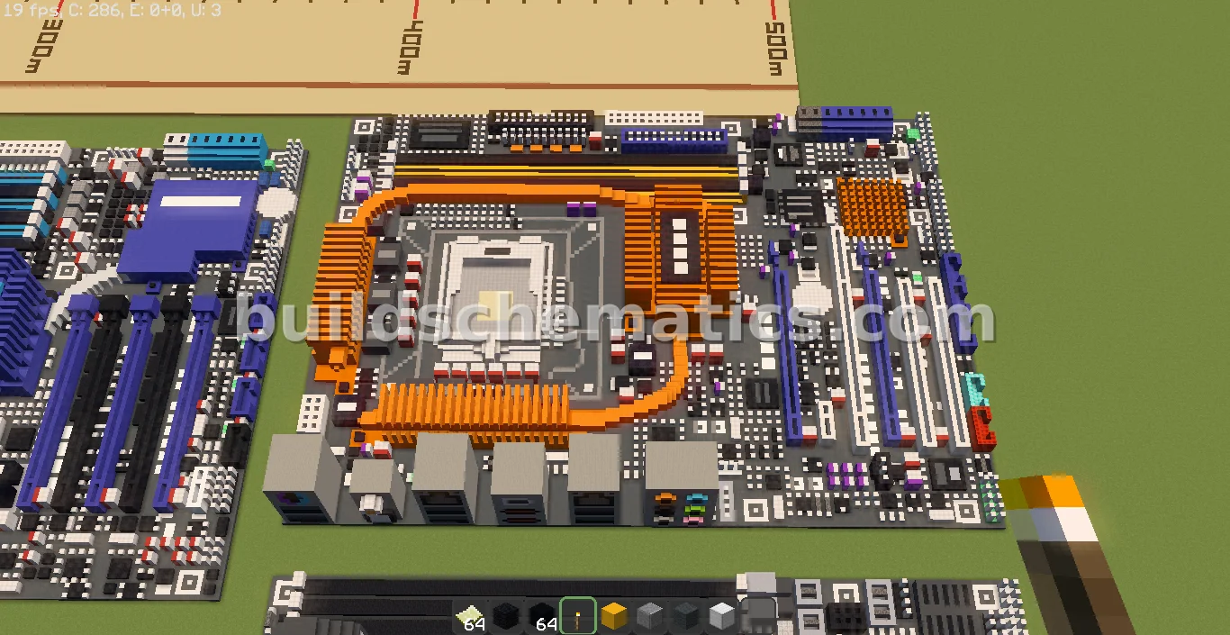 ASUS P5E-WS Motherboard Pixel Art — view 3