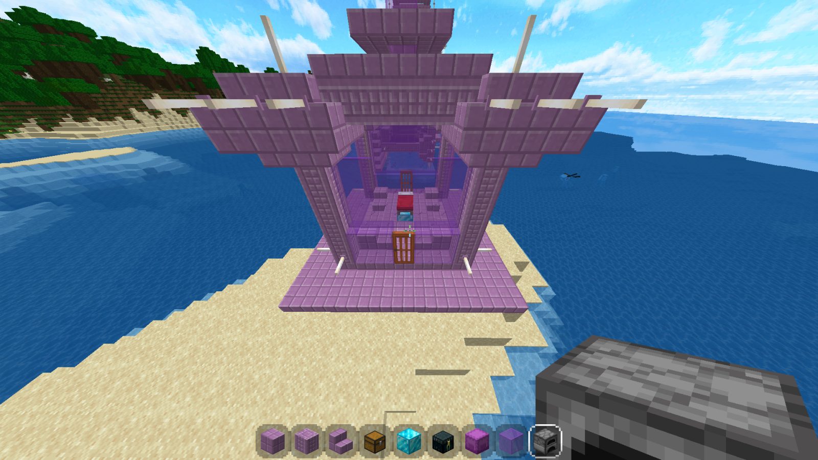 Purple House with Windows