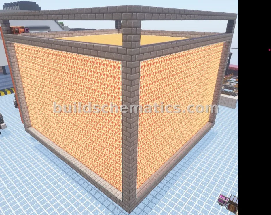 Clear Glass Lava Cube Structure