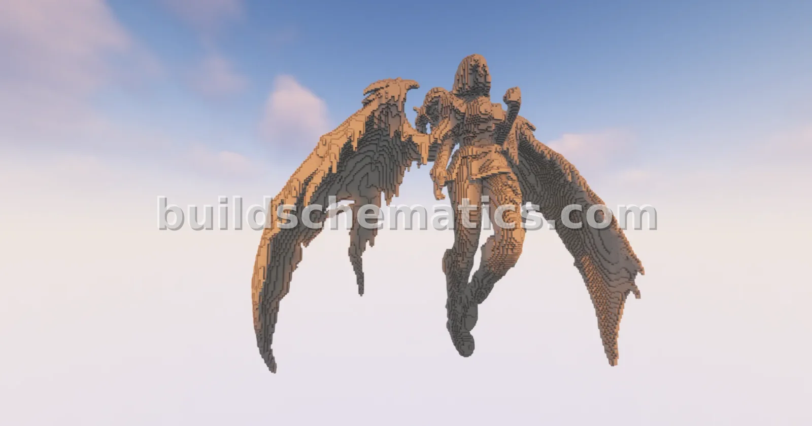 Demons Girls Statue Minecraft Build — view 2
