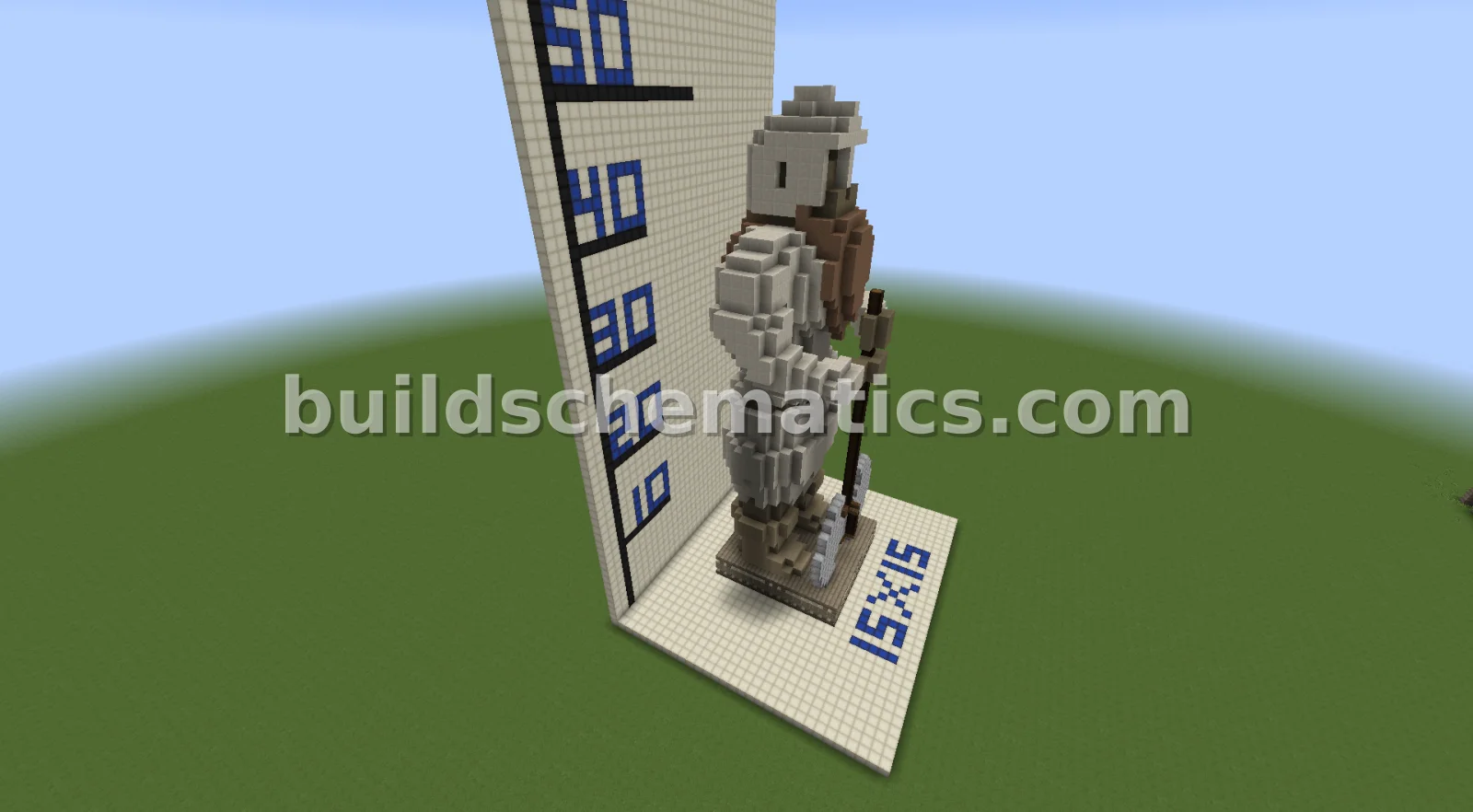 Dwarf Axe Statue — view 3