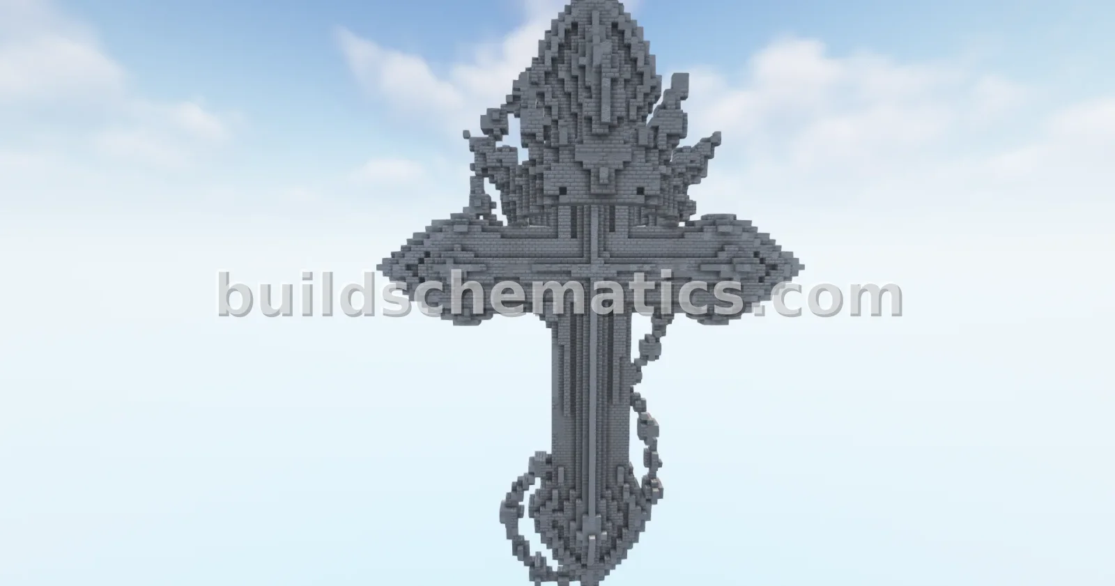 Cross 2 3D Statue — view 3