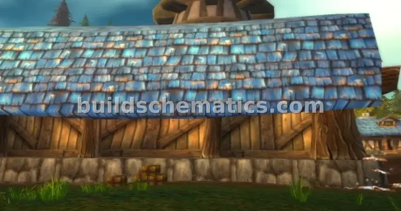 Blue Roof Human Barn Minecraft Project — view 5