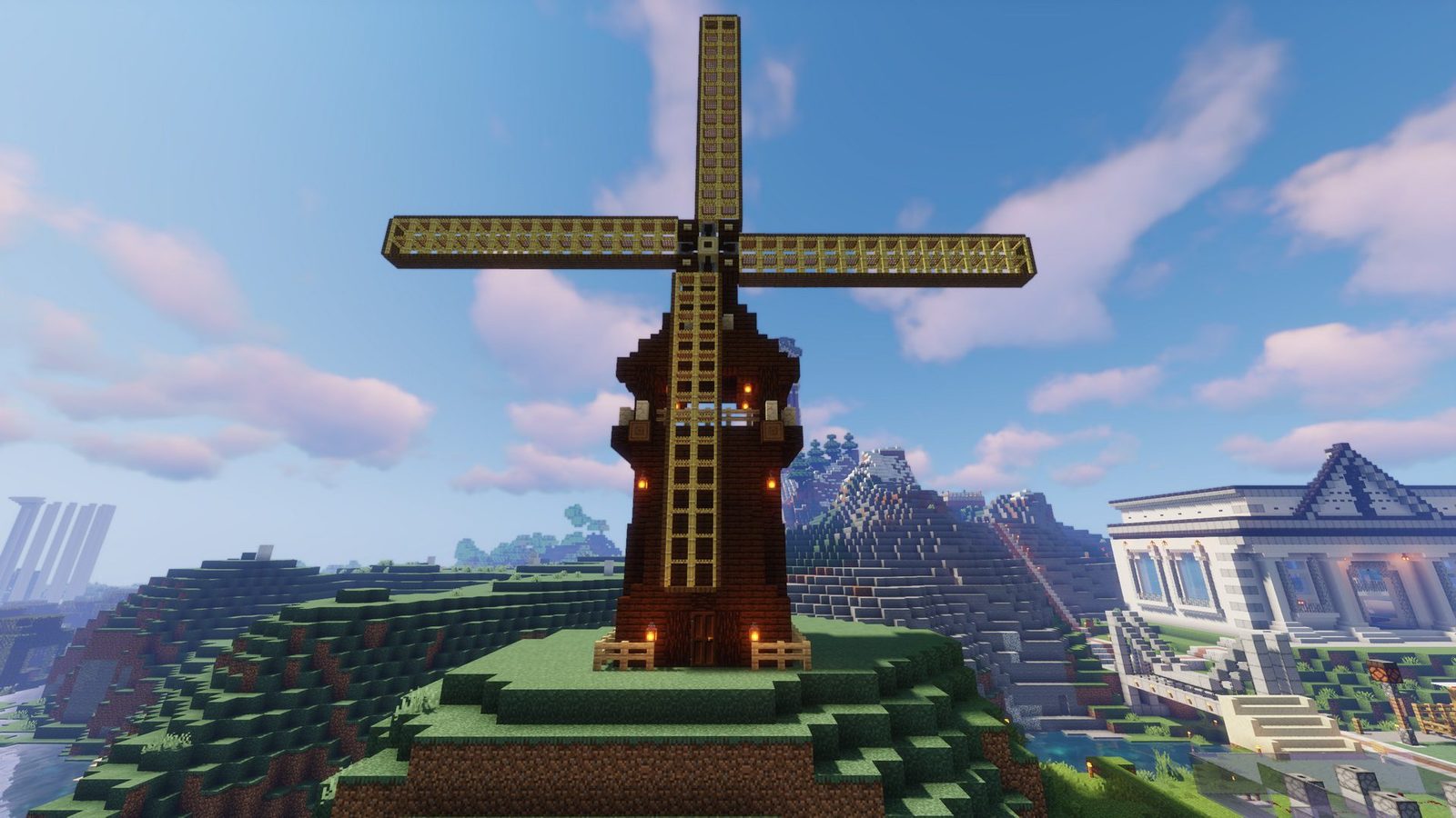 Compact Hillside Windmill