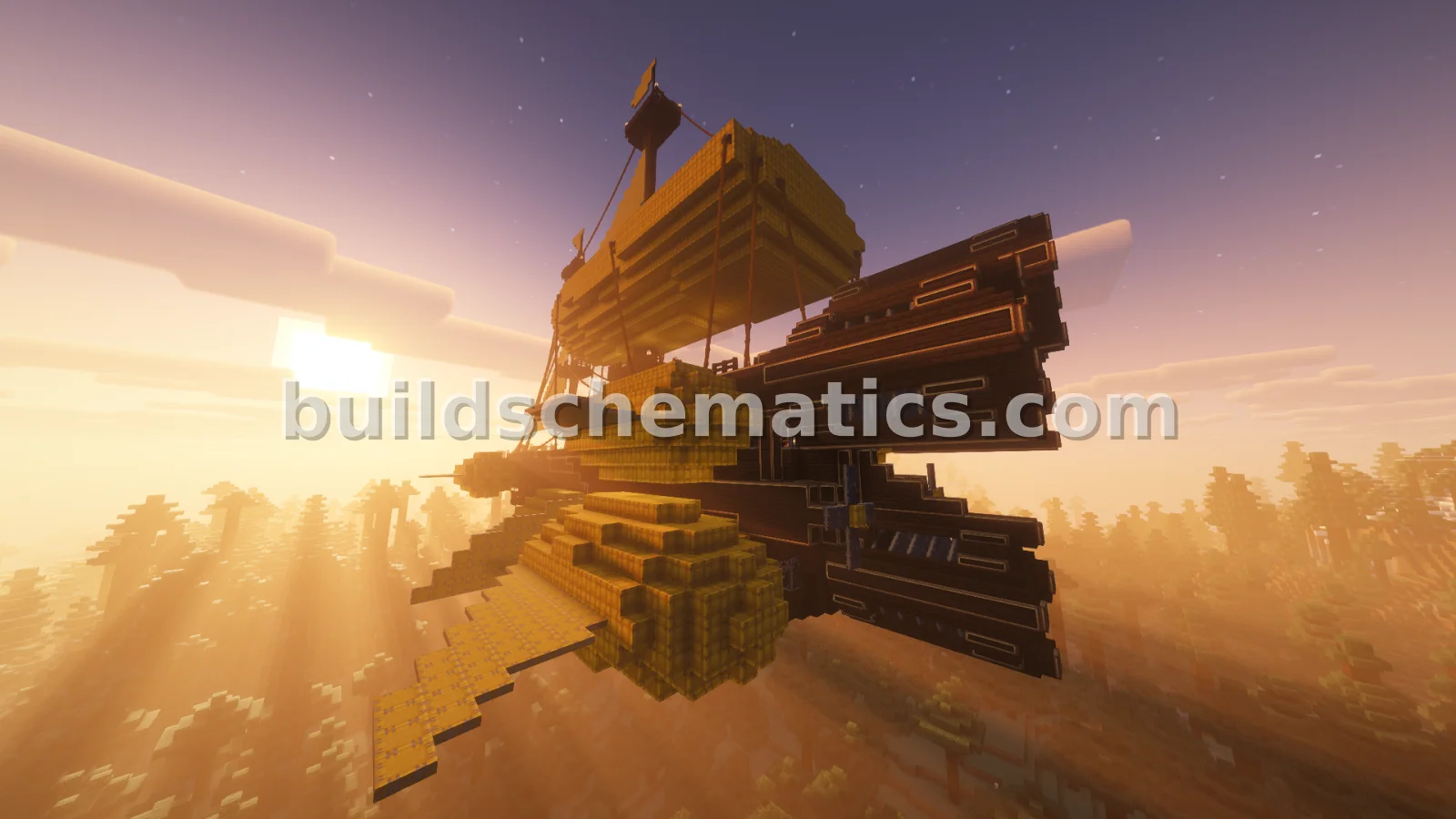 Golden Airship for Survival Exploration — view 3