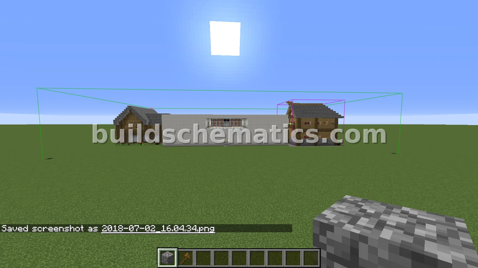 Elevator and Two Houses Building Complex