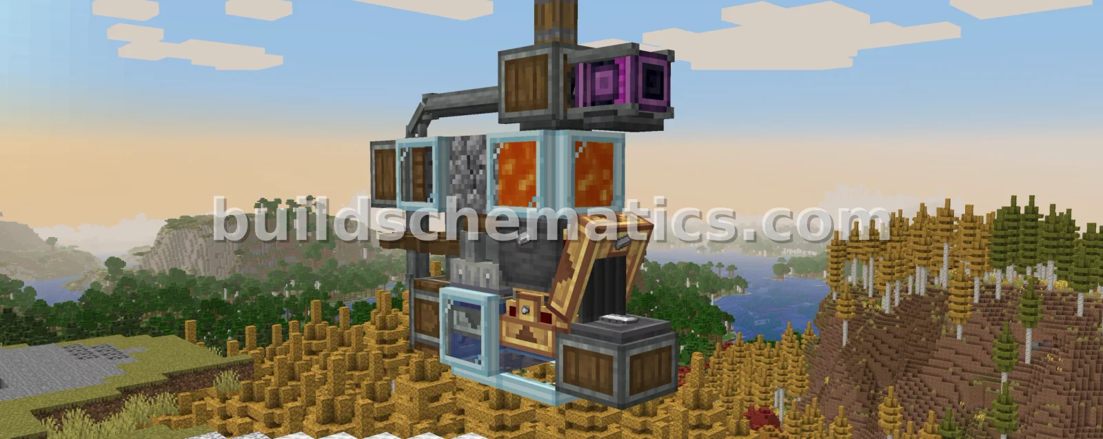 One Block Wide Iron Farm Design — view 4