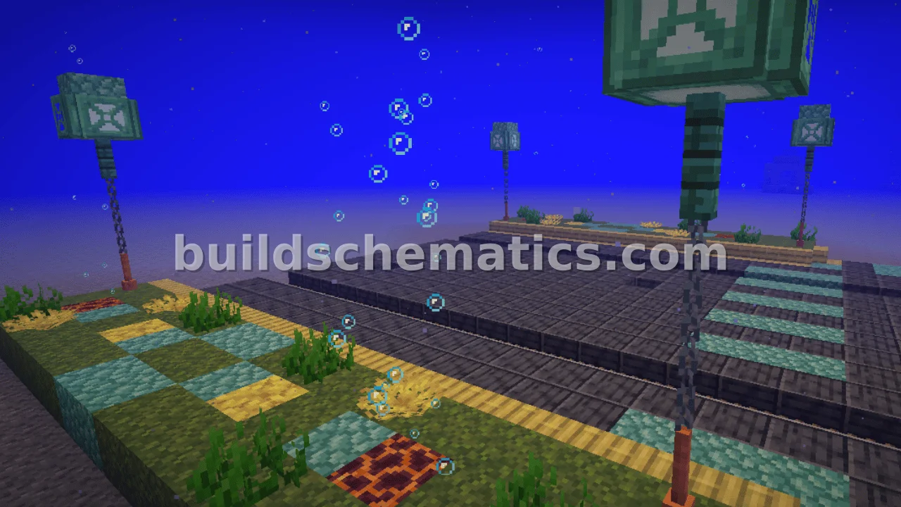 Underwater Train Street With Sidewalk