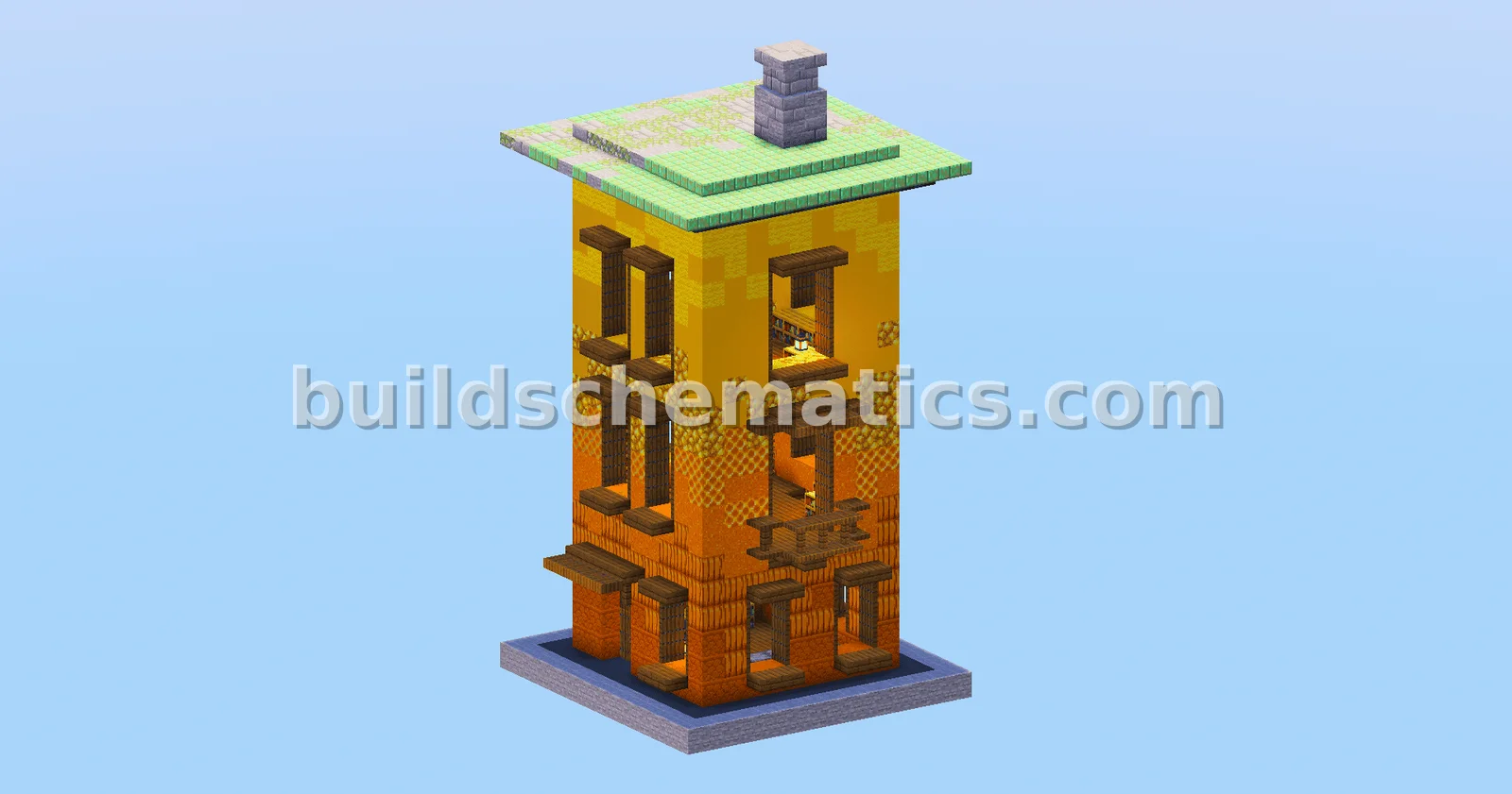 Orange House Minecraft Build