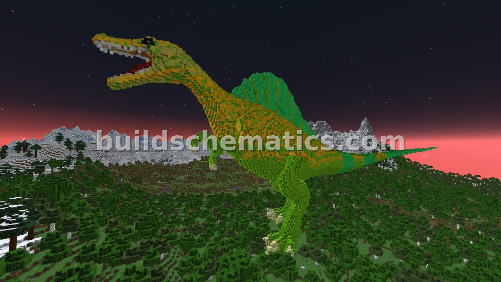 Spinosaurus Statue - Large Organic Build — view 3
