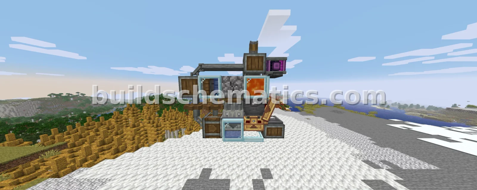 One Block Wide Iron Farm Design — view 3