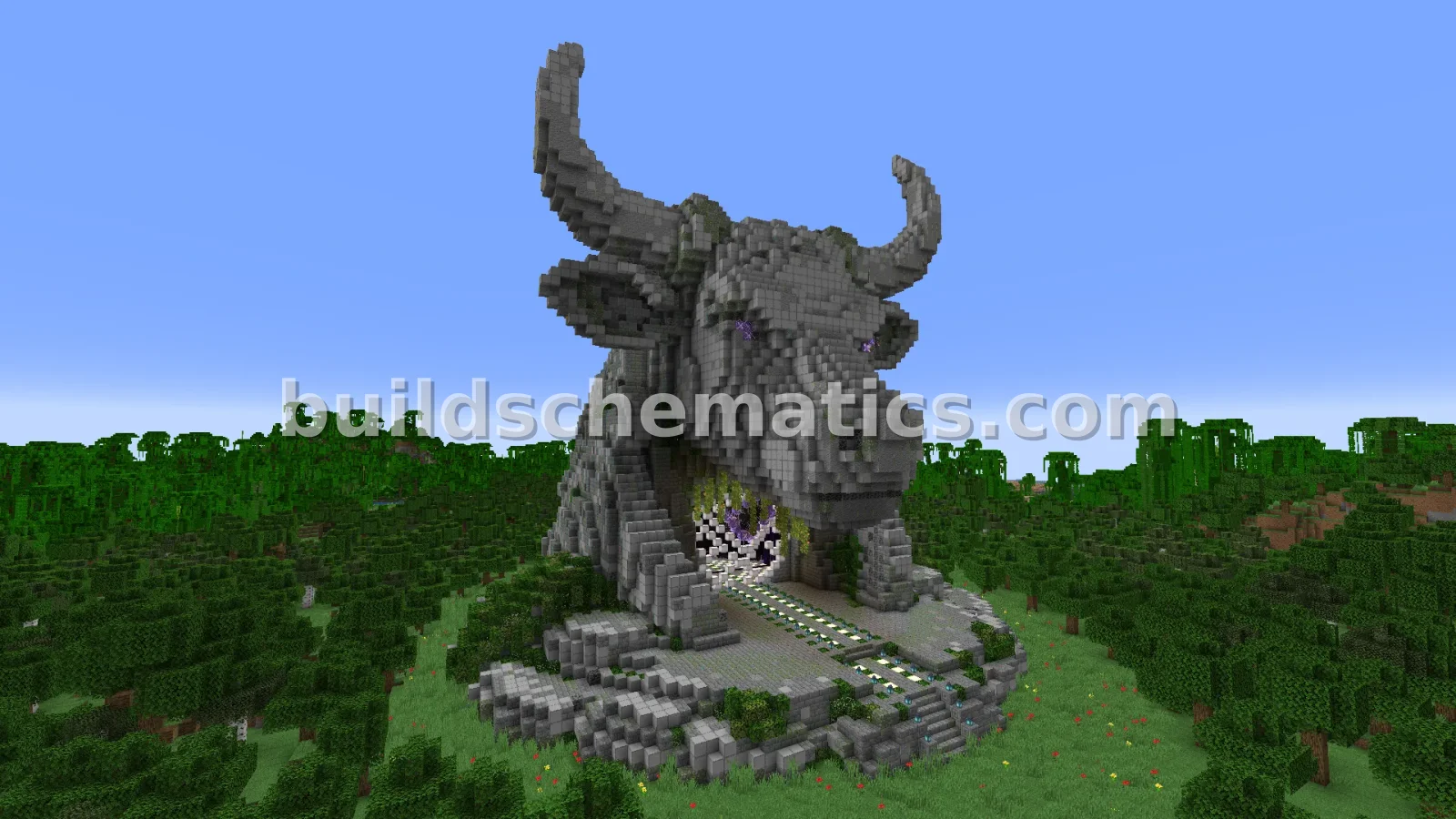Bull Head Nether Portal Statue Decoration