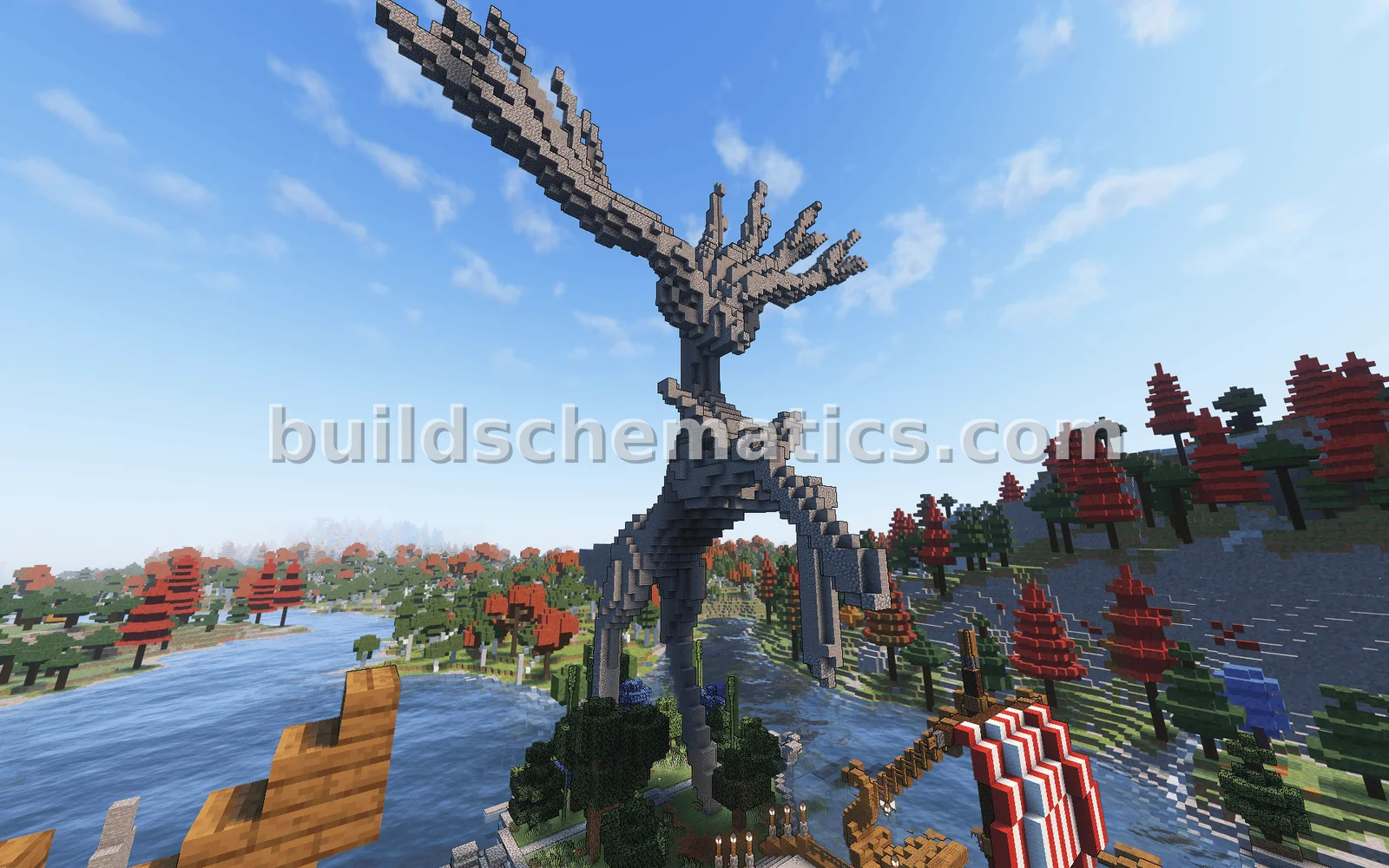 Xerneas Pokemon Stone Statue — view 2