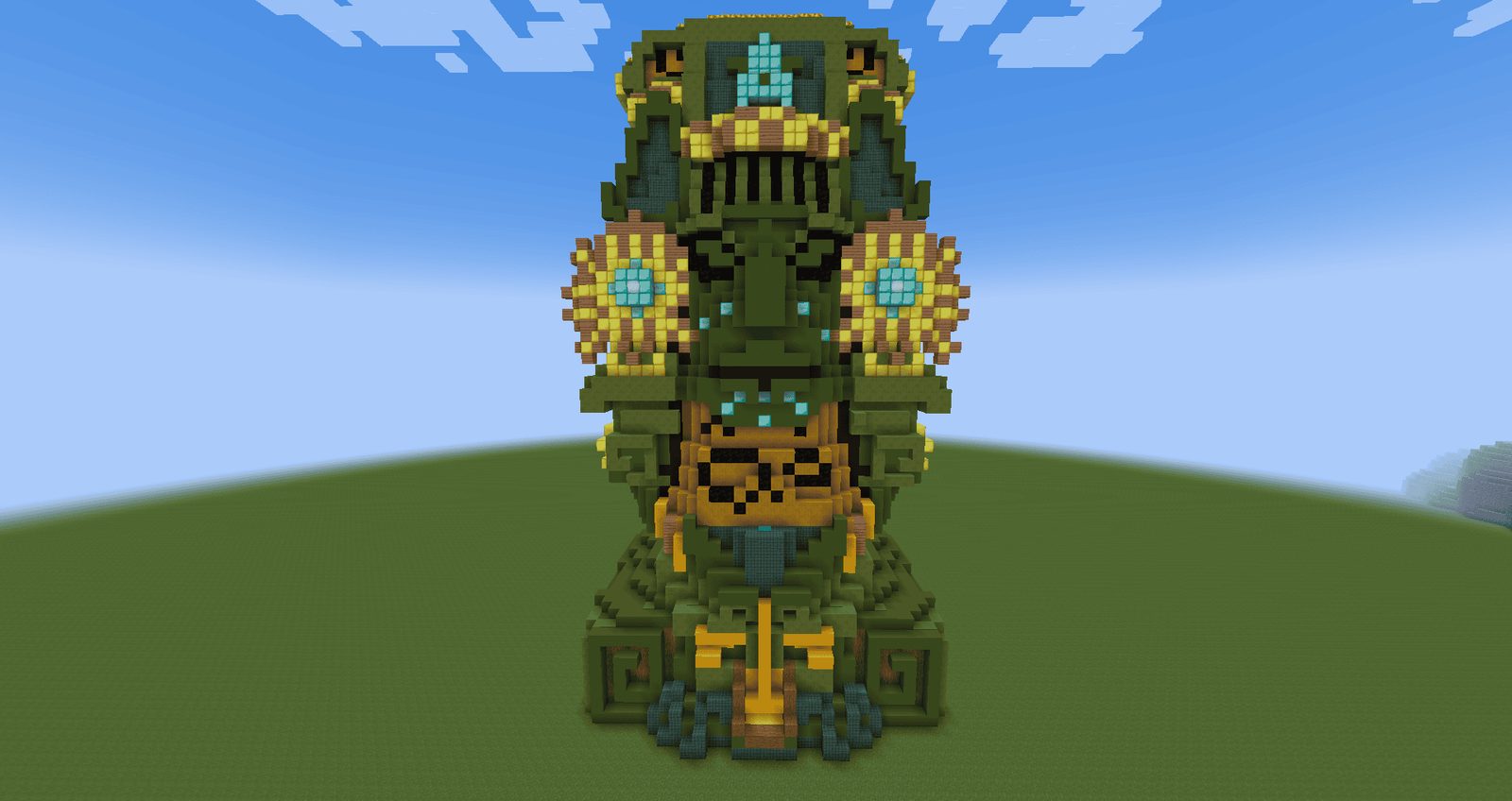 Aztec Statue With Color Variants