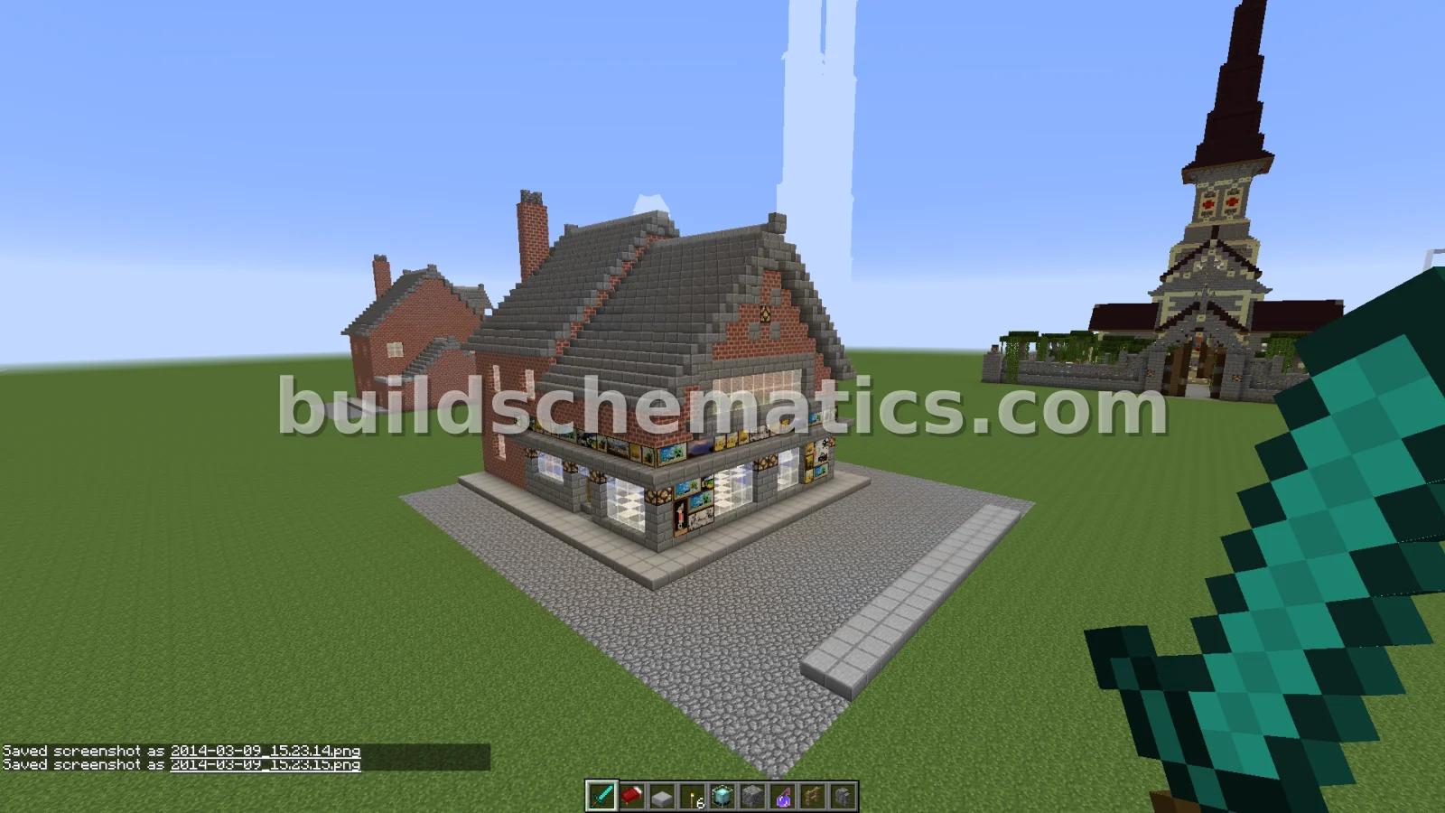 Terraced Shop with Sidewalk