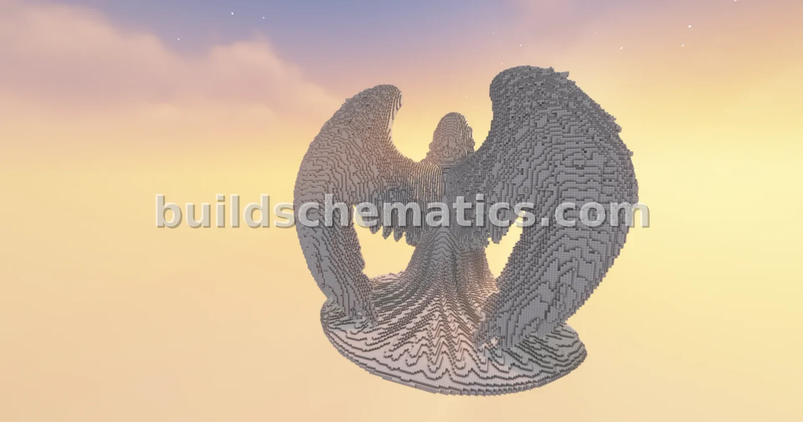 Angel Girl Statue - Large Minecraft Build — view 4