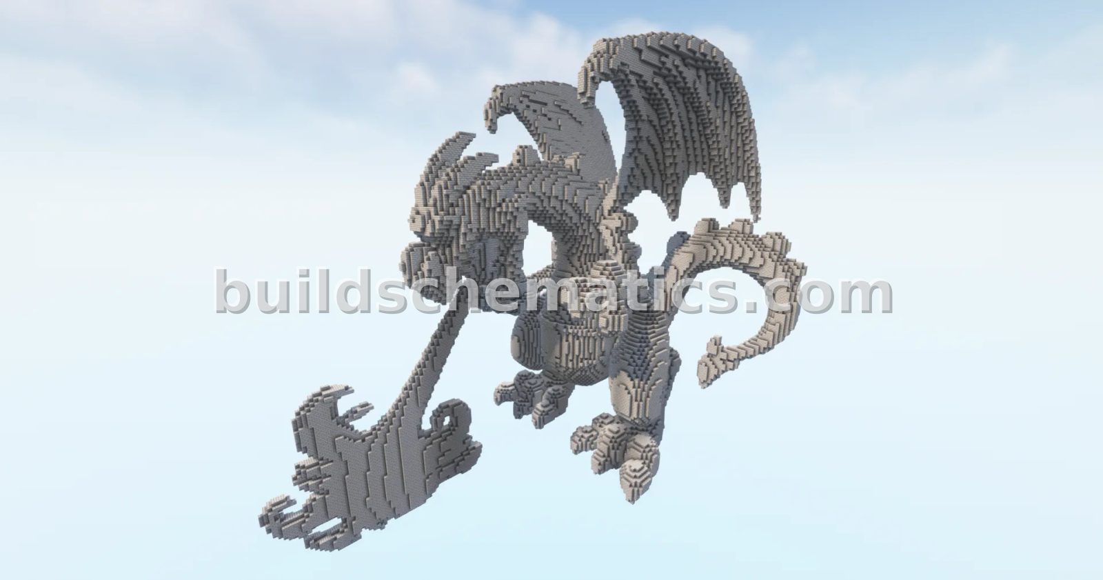 Dragon God Statue Minecraft Build — view 4