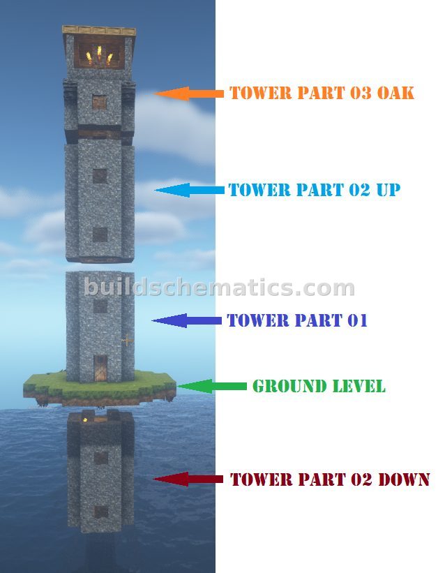 Oak Tower Topper Section