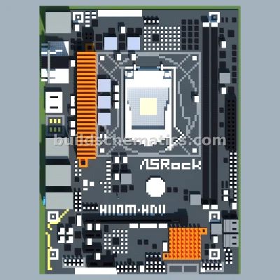 ASRock H110M-HDV Motherboard Pixel Art — view 2