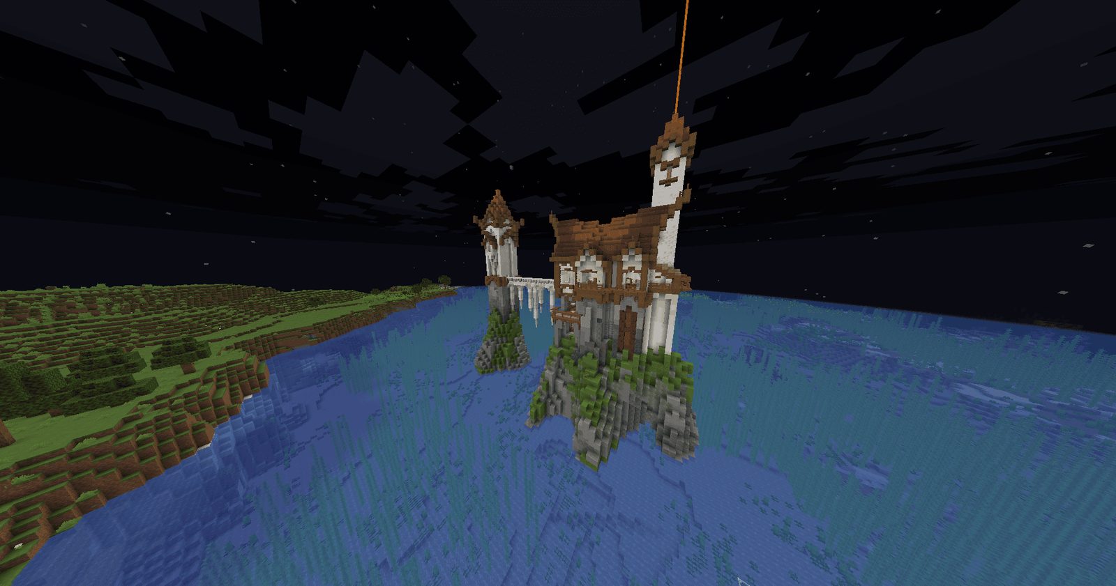Island Mountain House and Cave Entrance