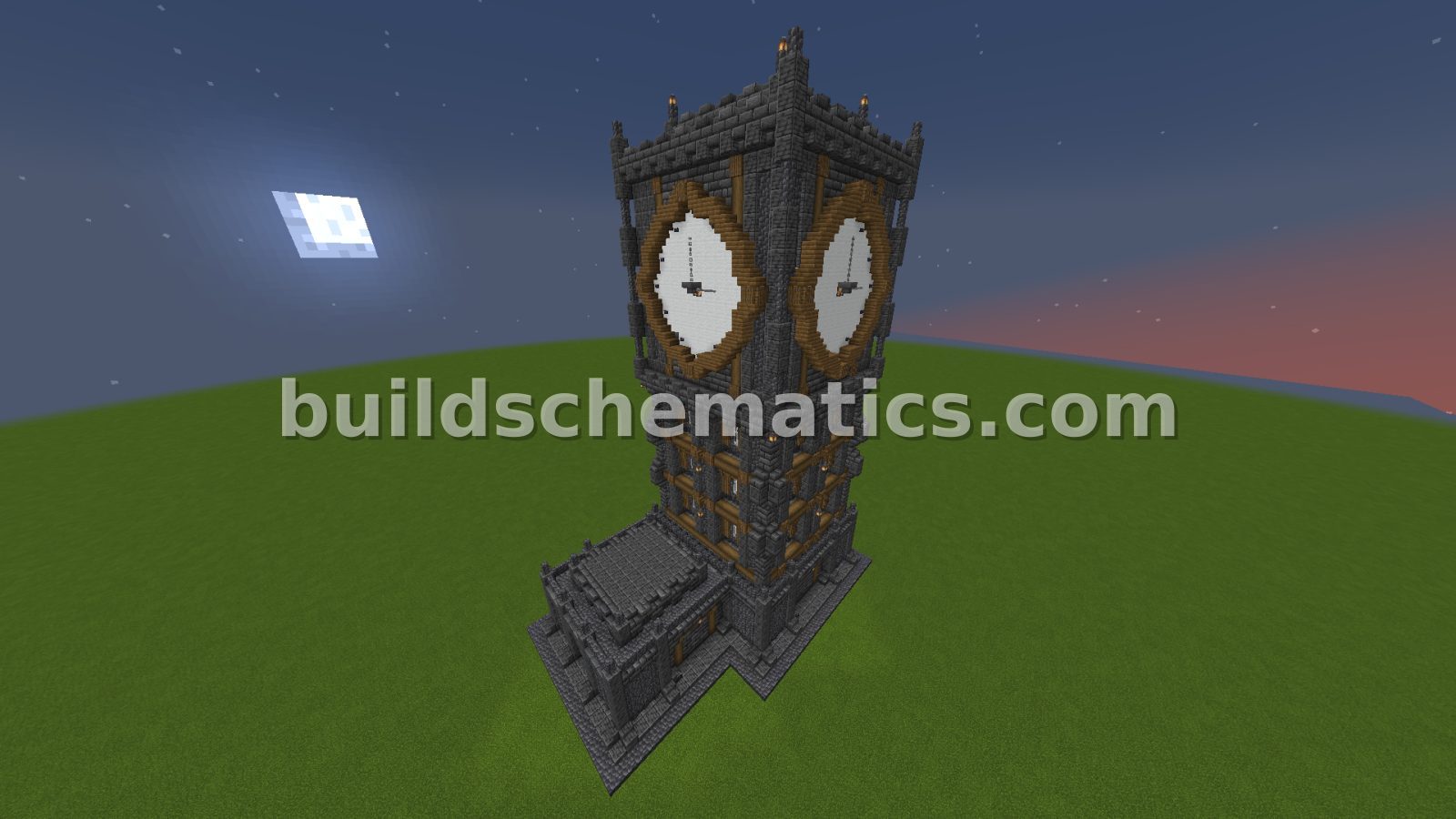 Cobblestone Generator Clock Tower — view 2
