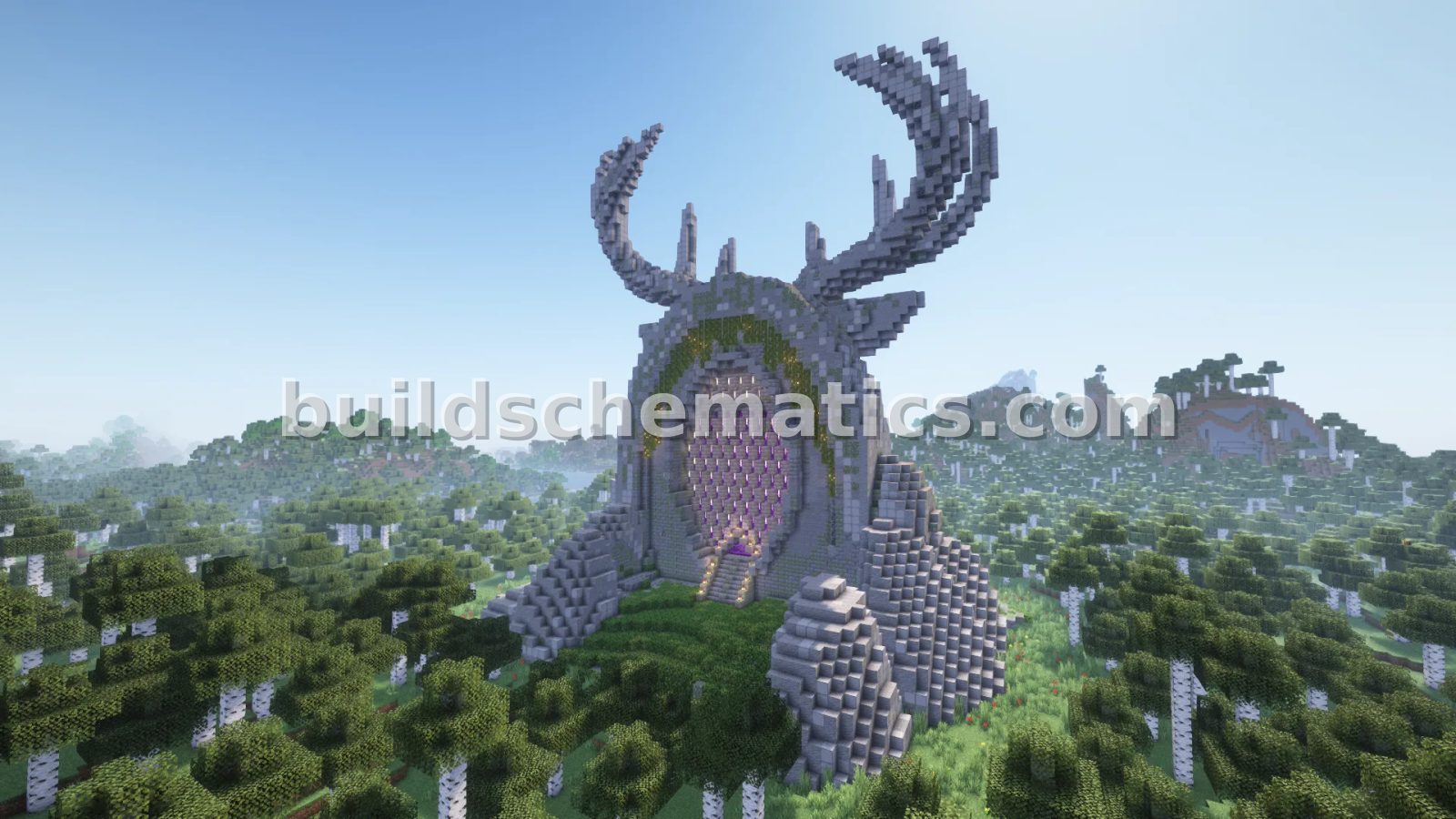 Deer Head Nether Portal Statue — view 2