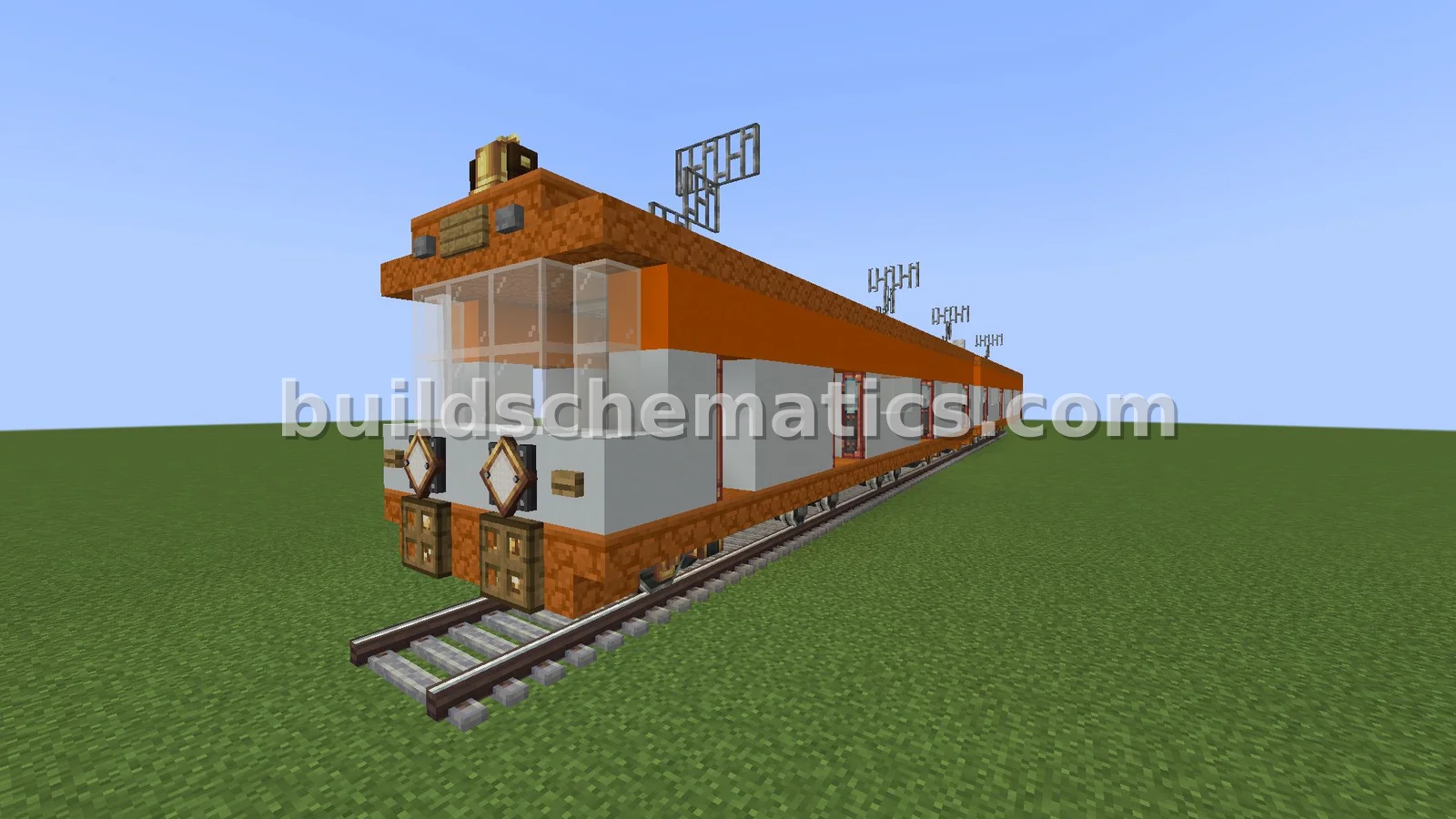 Ridable Orange Trolley Train