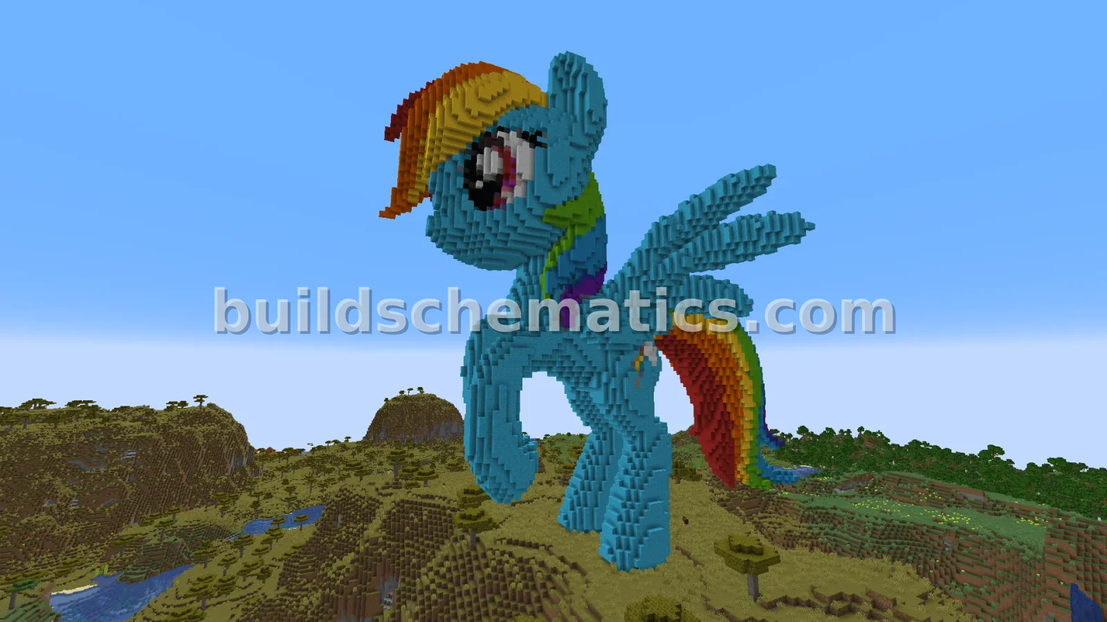 RainbowDash Statue - Minecraft Build — view 3