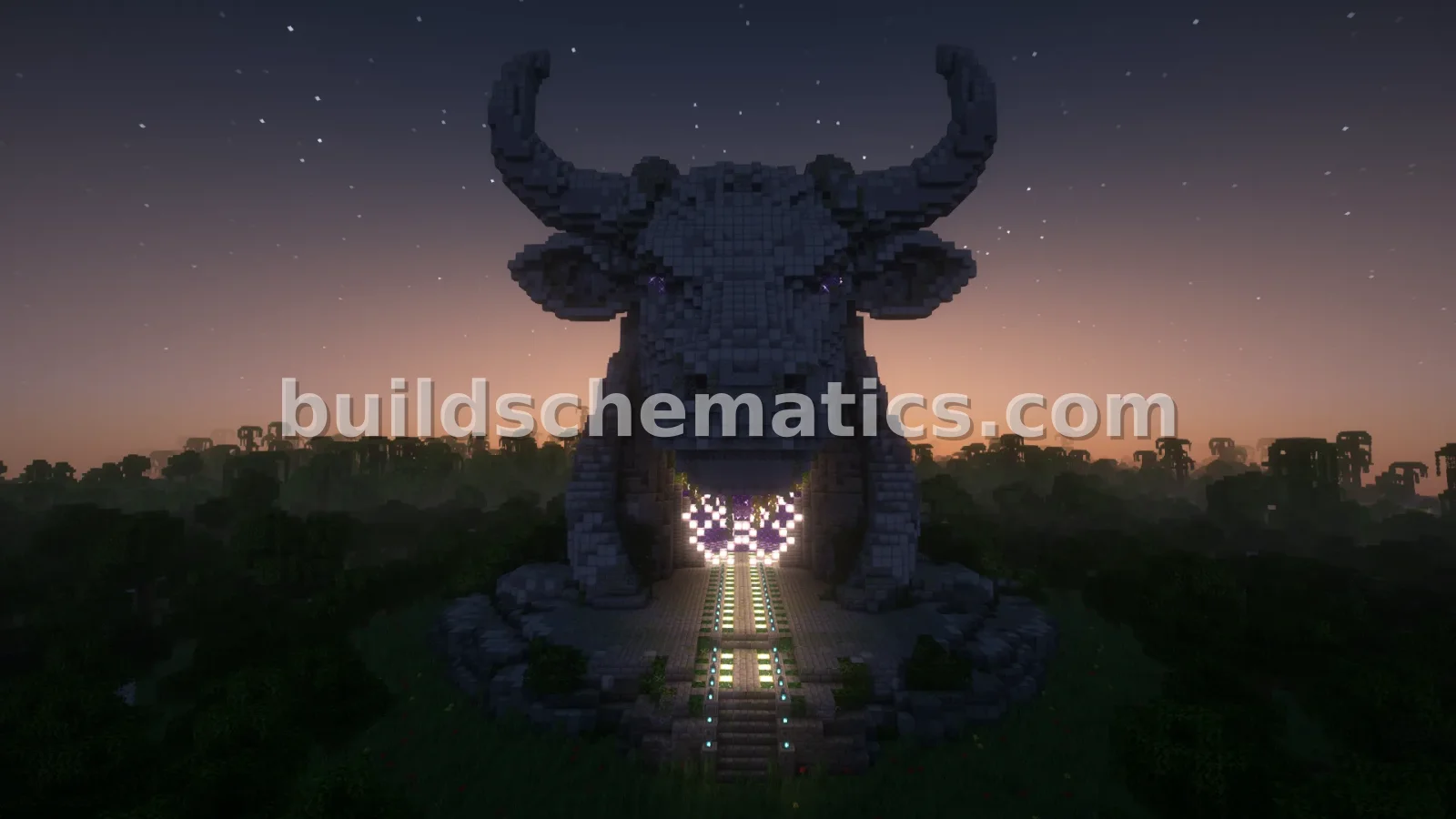 Bull Head Nether Portal Statue Decoration — view 4