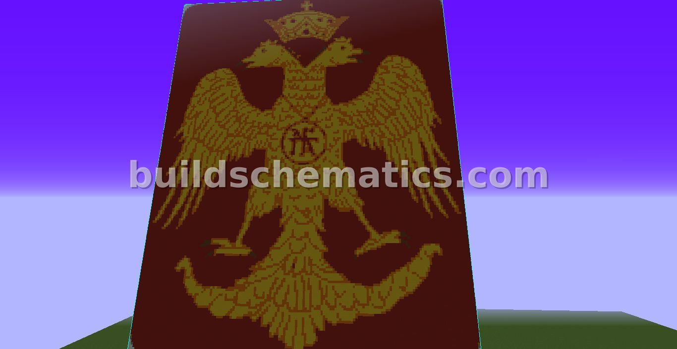 Roman Empire Flag Pixel Art — view 2