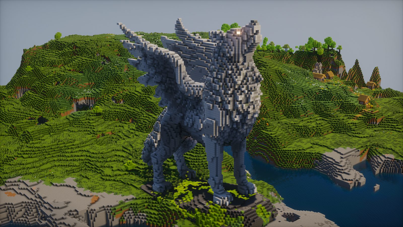 Medieval Wolf Statue