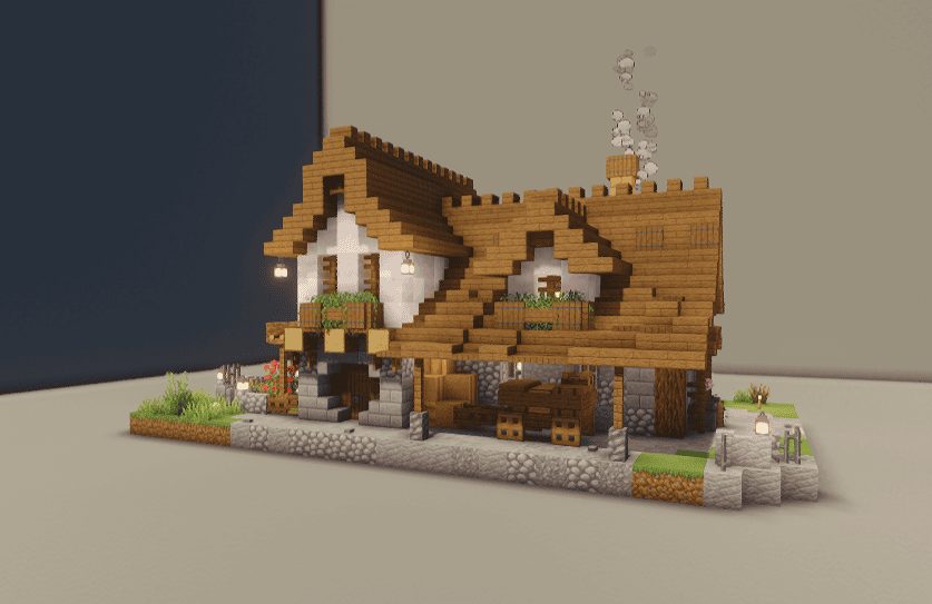 Medieval Style House With Interior