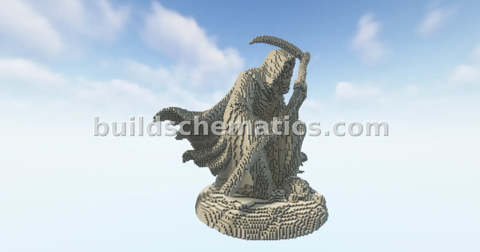 Reaper 7 Statue Minecraft Build — view 2