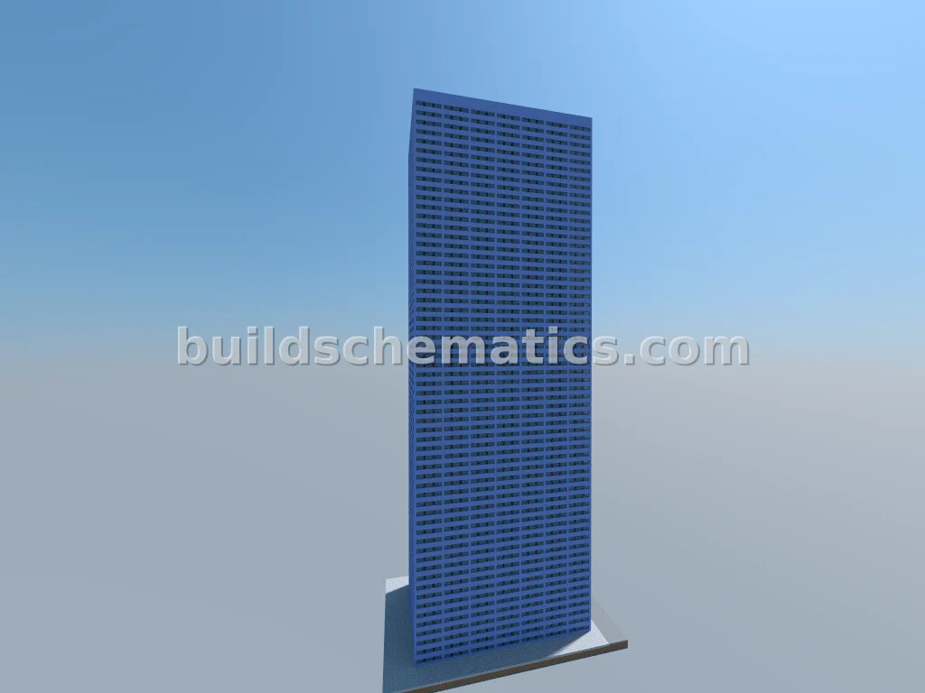 Modern Blue Office Tower