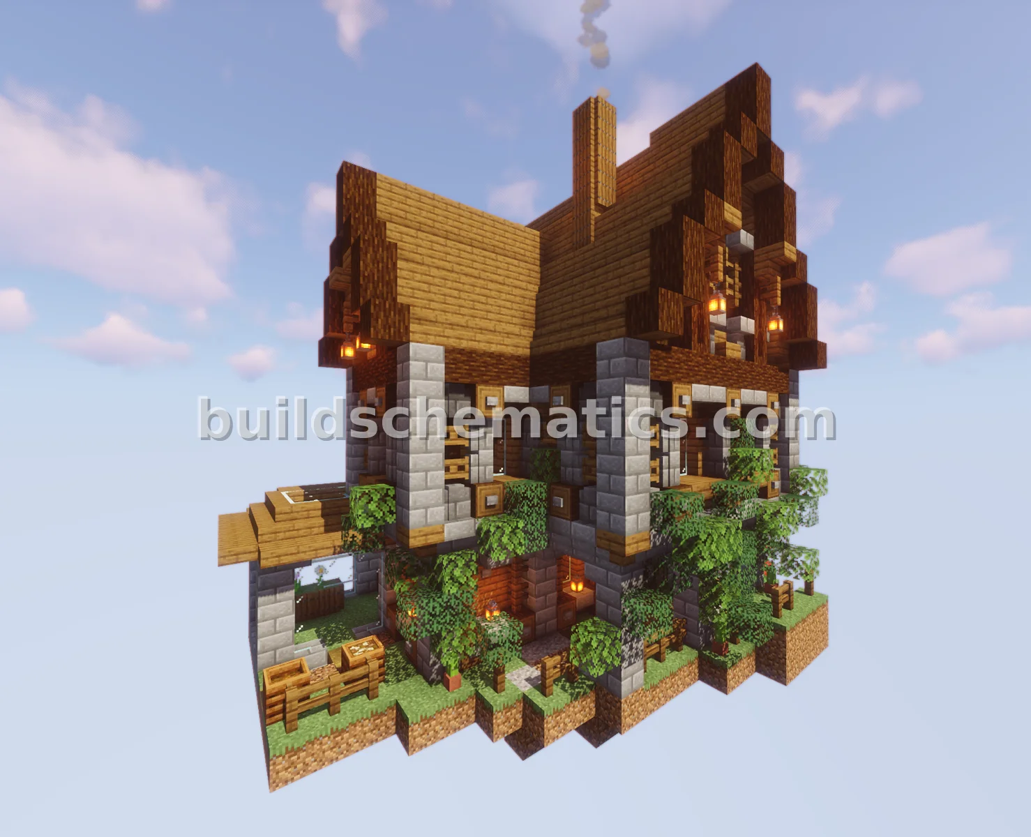 Medieval Spruce House With Porch