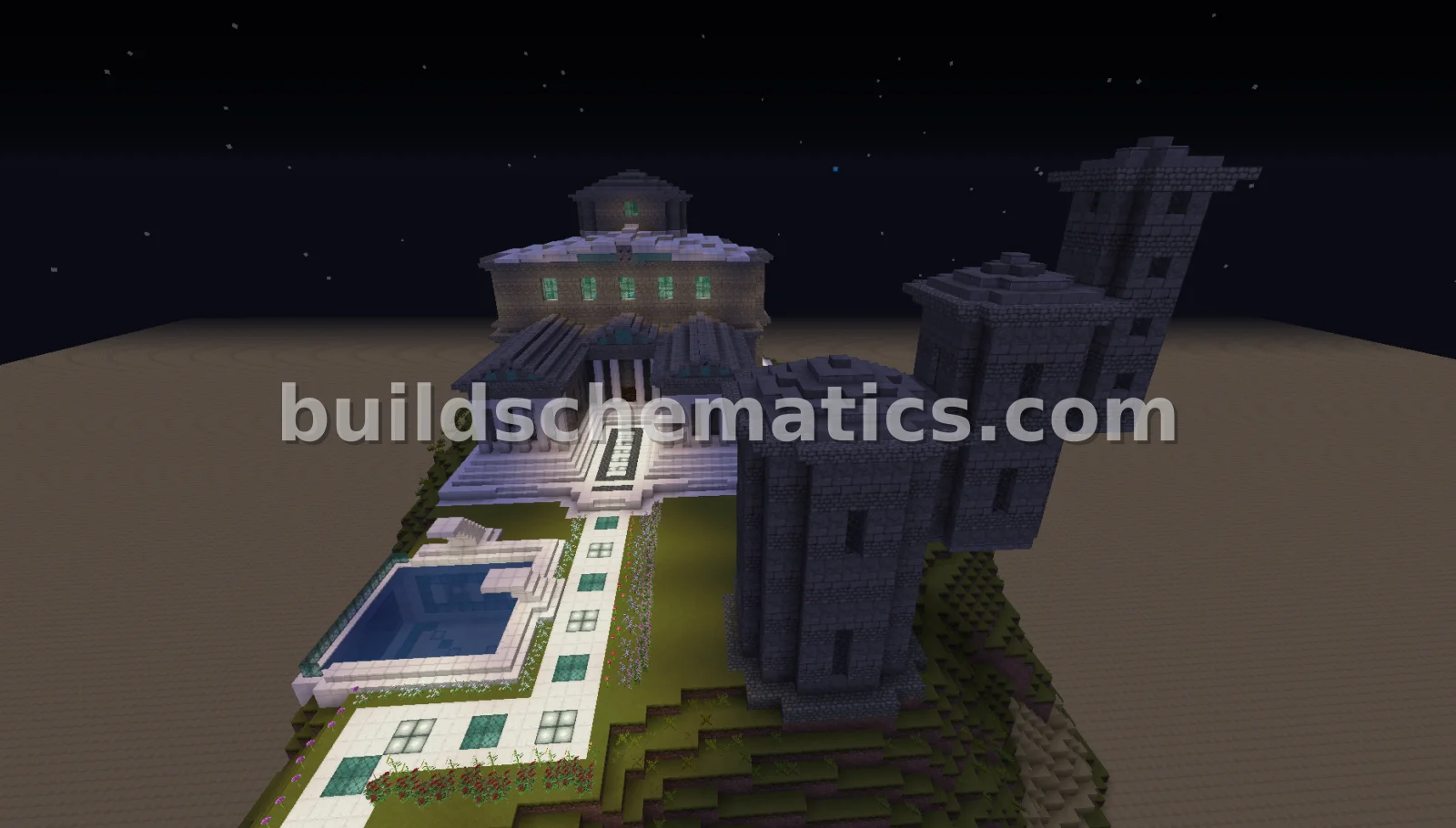 Ridge Mansion With Pool And Tower — view 2