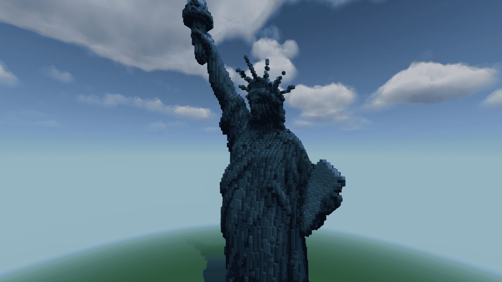 Stone Statue of Liberty Minecraft Replica