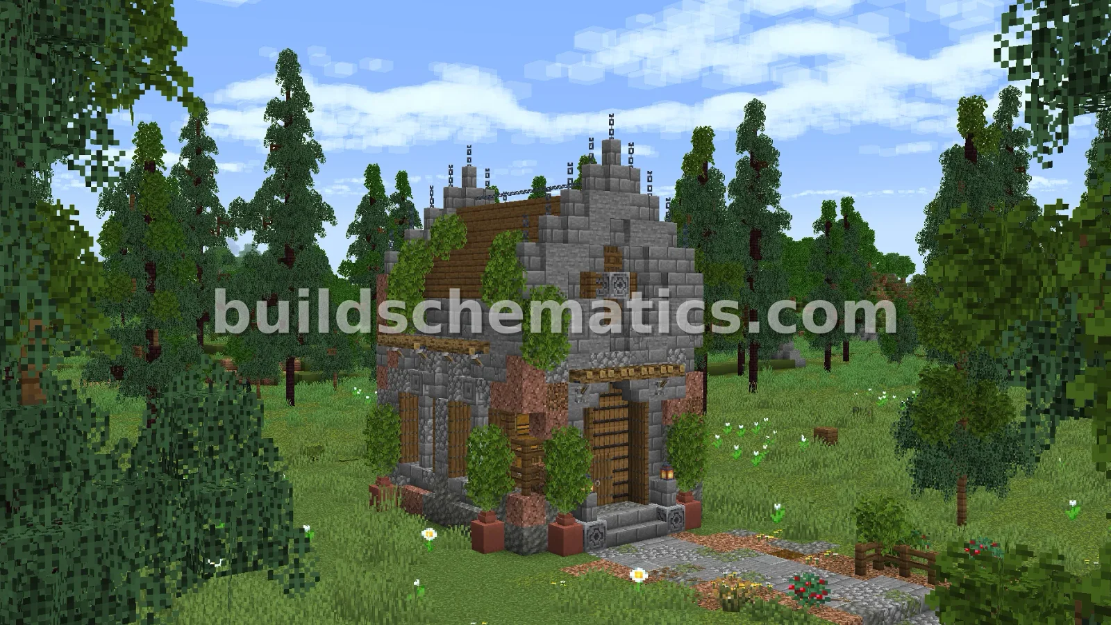 Ruined Starter House Minecraft Build — view 3