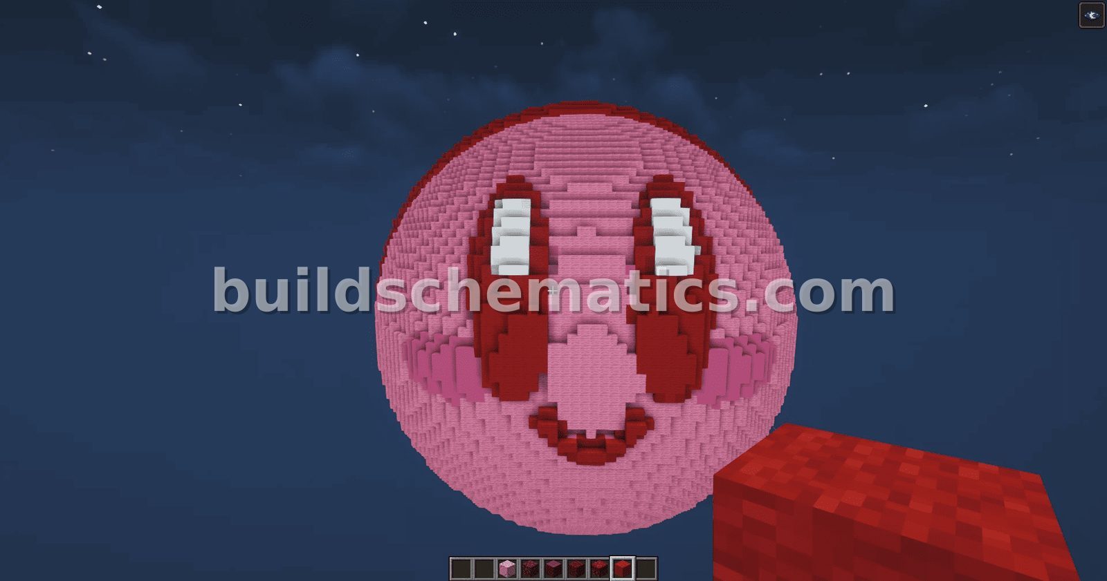 Large Scale Kirby 3D Pixel Art Statue — view 3